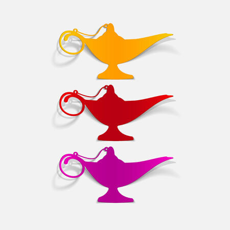 realistic design element: lampのイラスト素材