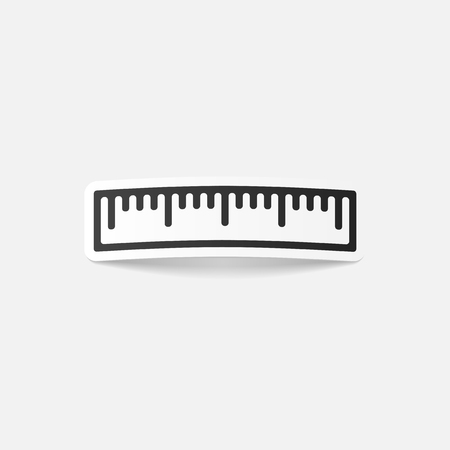 realistic design element: rulerのイラスト素材