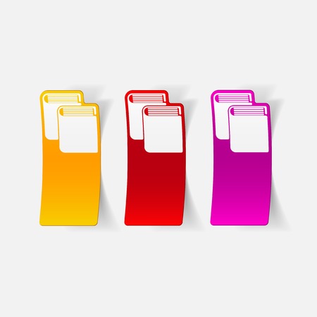 realistic design element: bookのイラスト素材