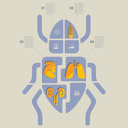 Set of veterinary flat iconsのイラスト素材