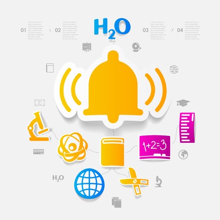 Education sticker infographicのイラスト素材