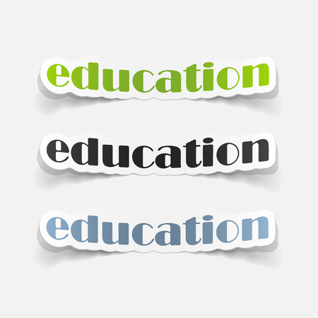 realistic design element: educationのイラスト素材