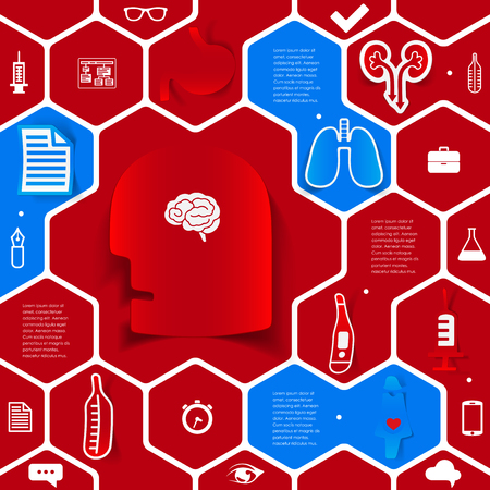 Medical sticker infographicのイラスト素材