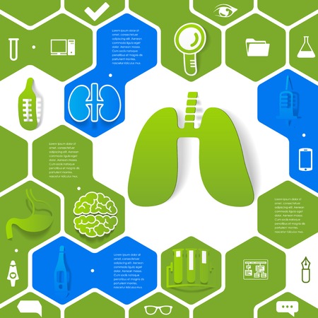 Medical sticker infographicのイラスト素材