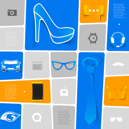 Fashion infographicのイラスト素材