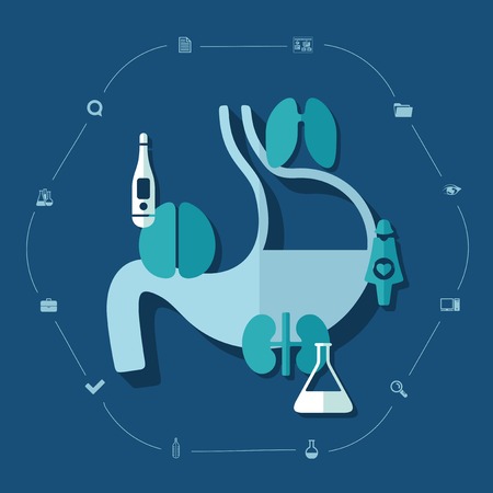 medical flat infographicのイラスト素材