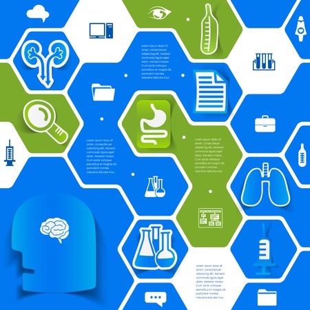 Medical sticker infographicのイラスト素材