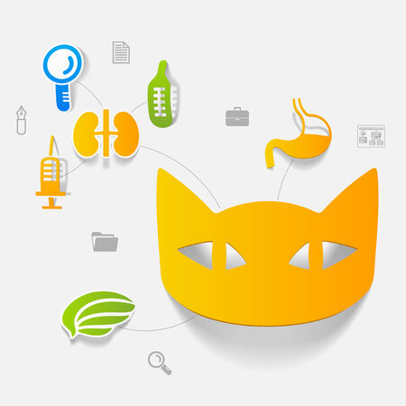 Veterinary sticker infographicのイラスト素材
