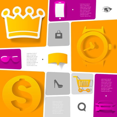 Fashion infographicのイラスト素材