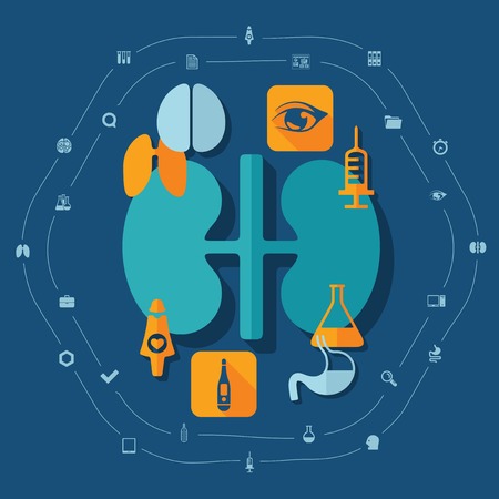 medical flat infographicのイラスト素材