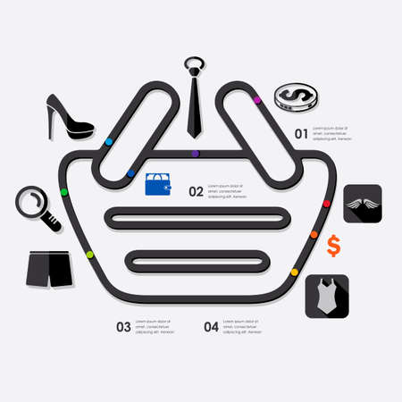 fashion infographicのイラスト素材