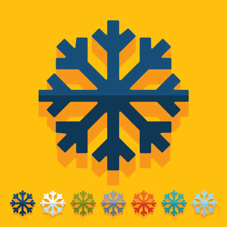 Flat design: snowflakeのイラスト素材