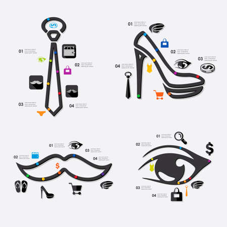 fashion infographicのイラスト素材