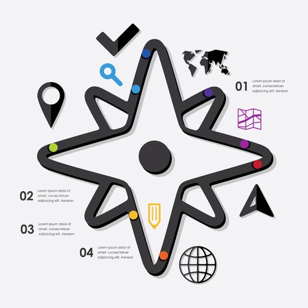 navigation infographicのイラスト素材
