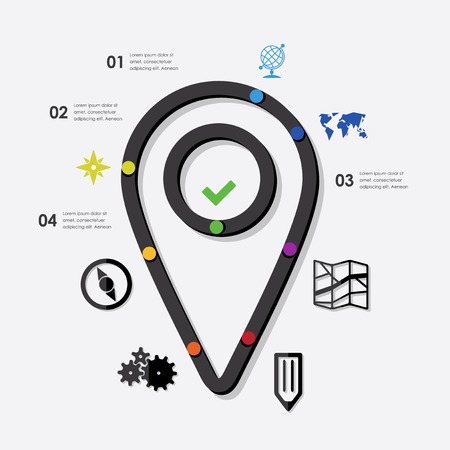 navigation infographicのイラスト素材
