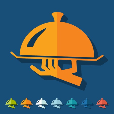 Flat design: trayのイラスト素材