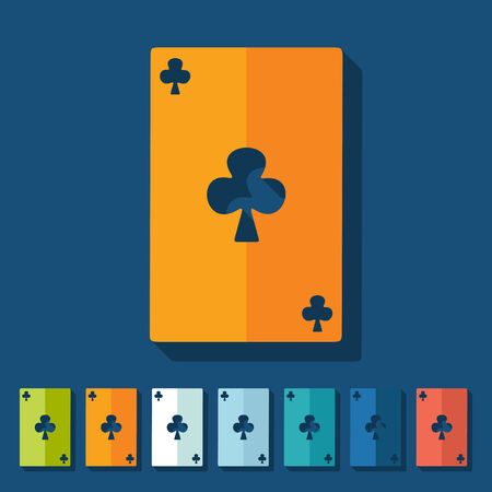 Flat design: playing cardのイラスト素材