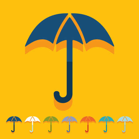 Flat design: umbrellaのイラスト素材
