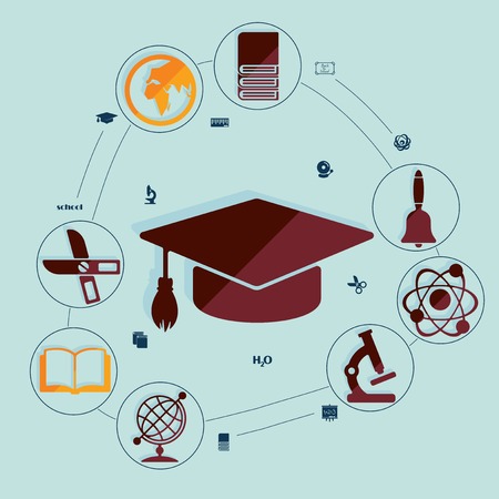 education flat infographicのイラスト素材