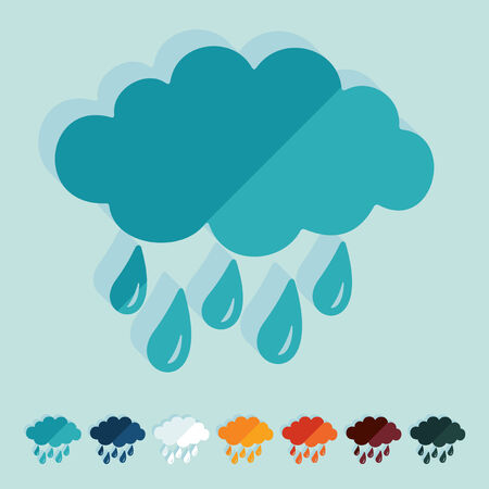 Flat design: cloudのイラスト素材