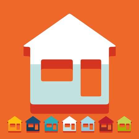 Flat design: houseのイラスト素材