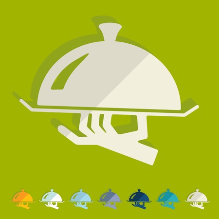 Flat design: trayのイラスト素材