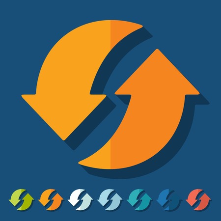 Flat design: arrow recyclingのイラスト素材