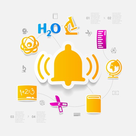 Education sticker infographicのイラスト素材