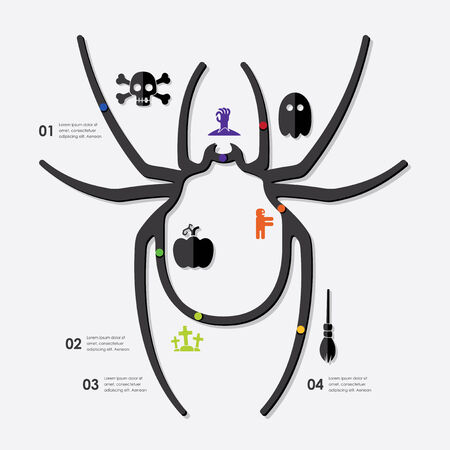 halloween infographicのイラスト素材