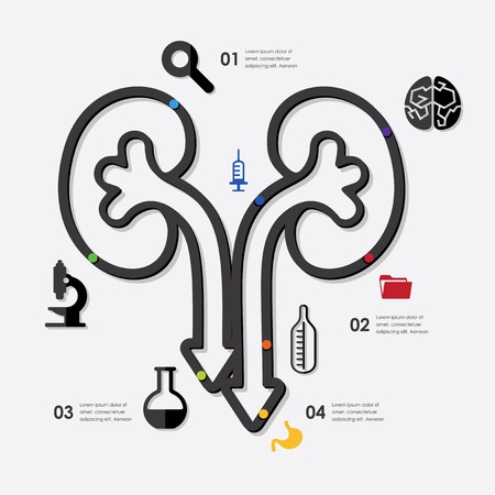 medicine infographicのイラスト素材