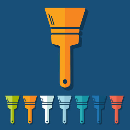 Flat design: paint brushのイラスト素材