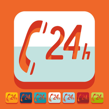 Flat design: support serviceのイラスト素材