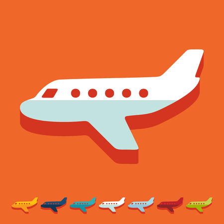 Flat design: planeのイラスト素材