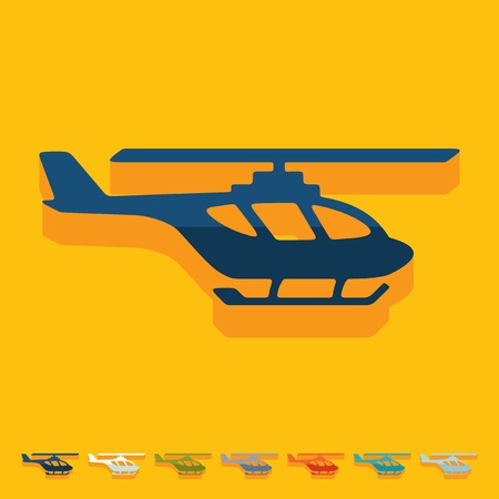 Flat design: helicopterのイラスト素材