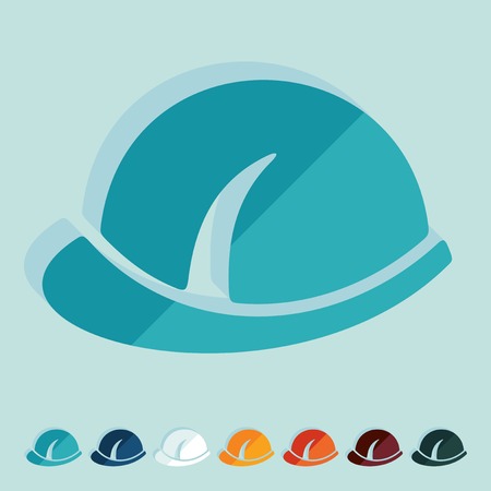 Flat design: helmetのイラスト素材