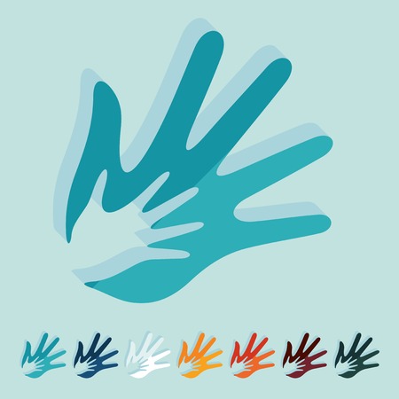 Flat design: handのイラスト素材