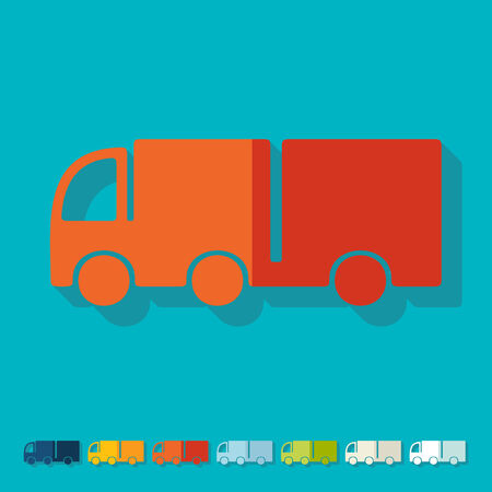 Flat design: truckのイラスト素材