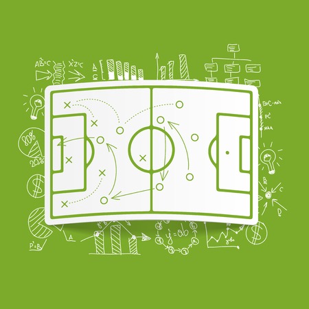 Drawing business formulas: playing field, tacticsのイラスト素材