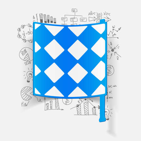 Drawing business formulas: linesman flagのイラスト素材