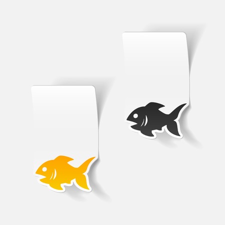realistic design element: fishのイラスト素材