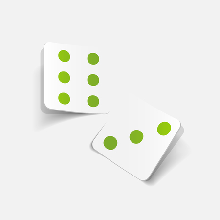 realistic design element: diceのイラスト素材