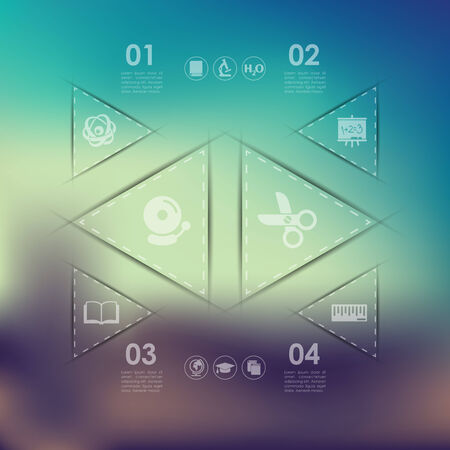 education infographic with unfocused backgroundのイラスト素材