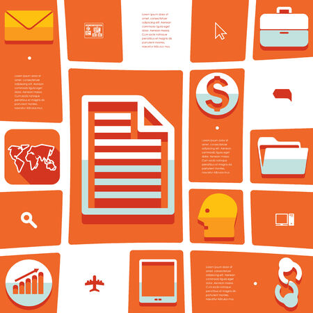 business flat infographicのイラスト素材