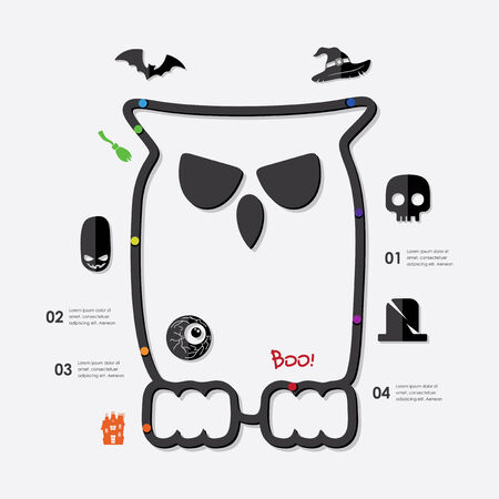 halloween infographicのイラスト素材