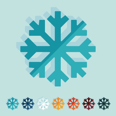 Flat design: snowflakeのイラスト素材