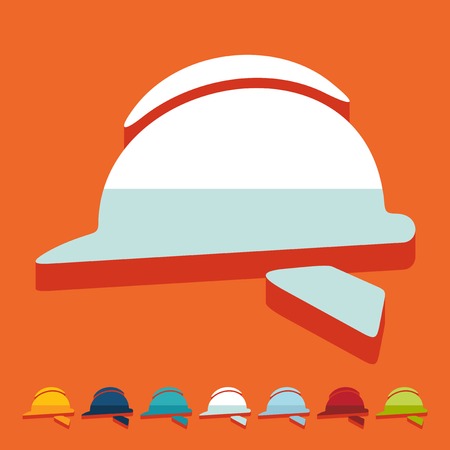 Flat design: helmetのイラスト素材