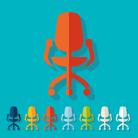 Flat design: office chairのイラスト素材