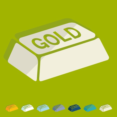 Flat design: bullion goldのイラスト素材