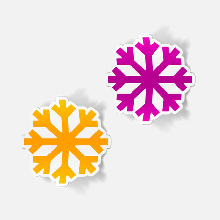 realistic design element: snowflakeのイラスト素材