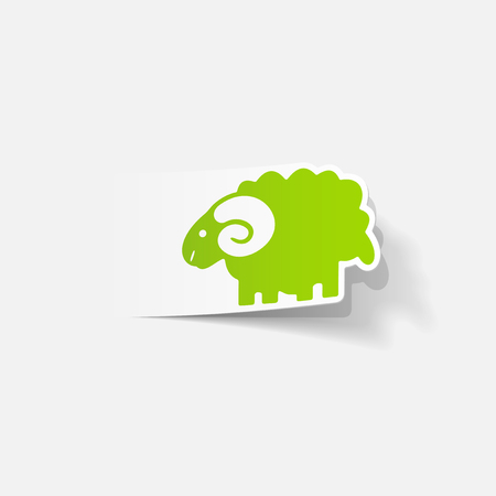 realistic design element: sheepのイラスト素材